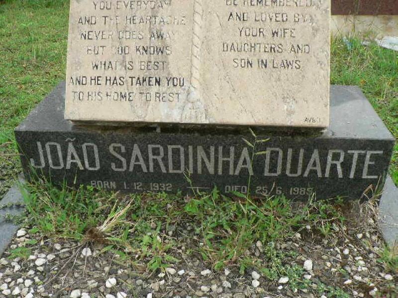 DUARTE Joao Sardinha 1932-1989