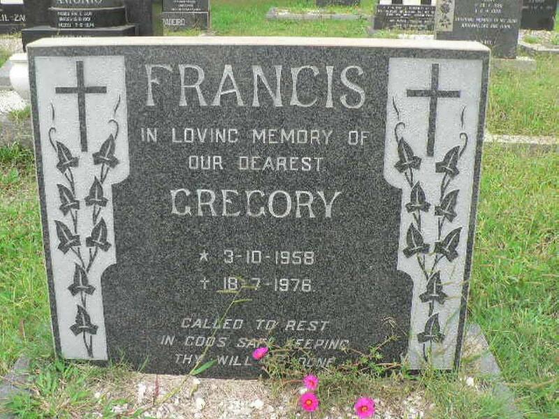 FRANCIS Gregory 1958-1976