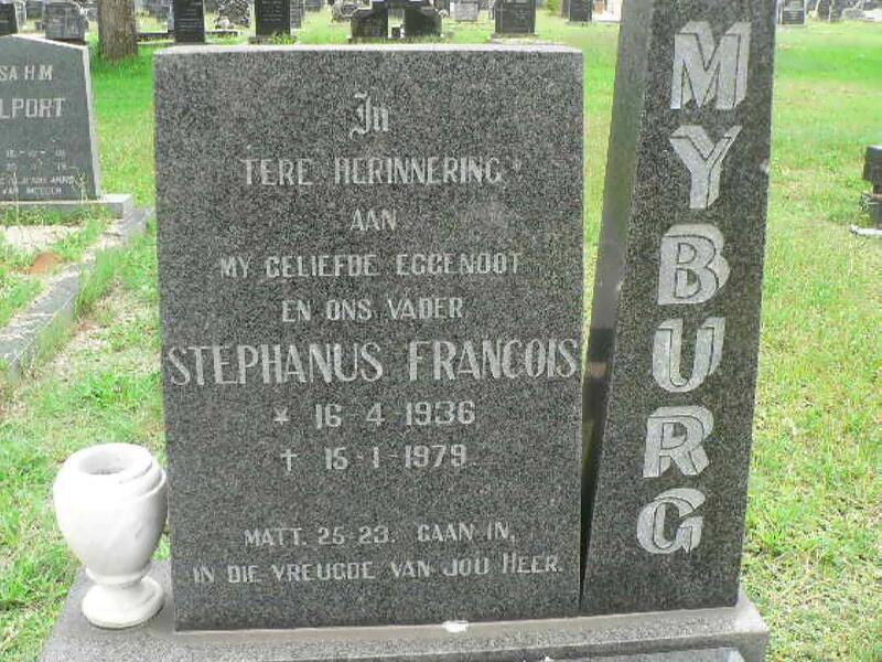 MYBURG Stephanus Francois 1936-1979