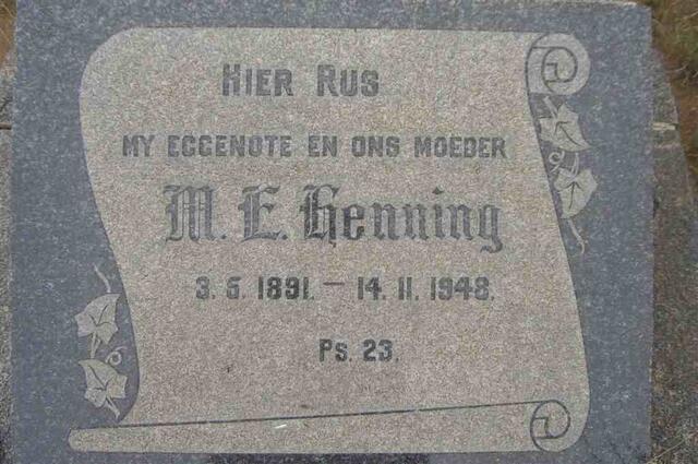 HENNING M.E. 1891-1948