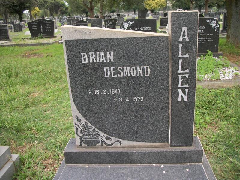 ALLEN Brian Desmond 1947-1973