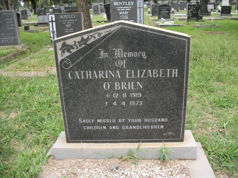 O'BRIEN Catharina Elizabeth 1919-1973