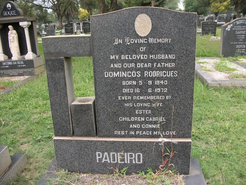 PADÉIRO Domincos Rodrigues 1940-1972