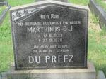 PREEZ Marthinus D.J., du 1933-1978