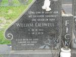 FICK William Caldwell 1912-1978 & Susarah J.C 1914-2004