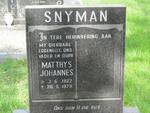 SNYMAN Matthys Johannes 1922-1978