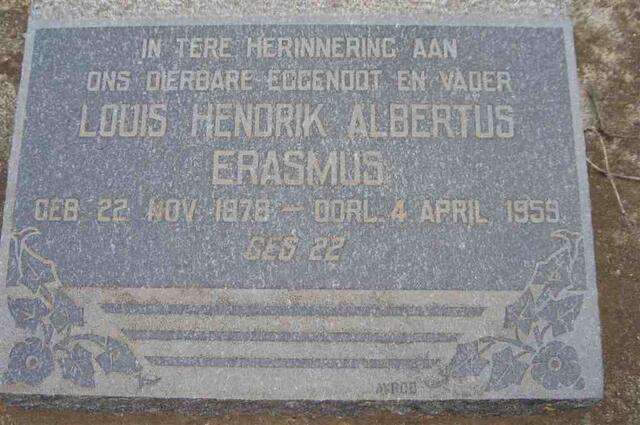 ERASMUS Louis Hendrik Albertus 1878-1959