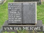 MERWE Freda J., van der 1944-1986