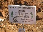 AYER Christine Elizabeth 1996-2013