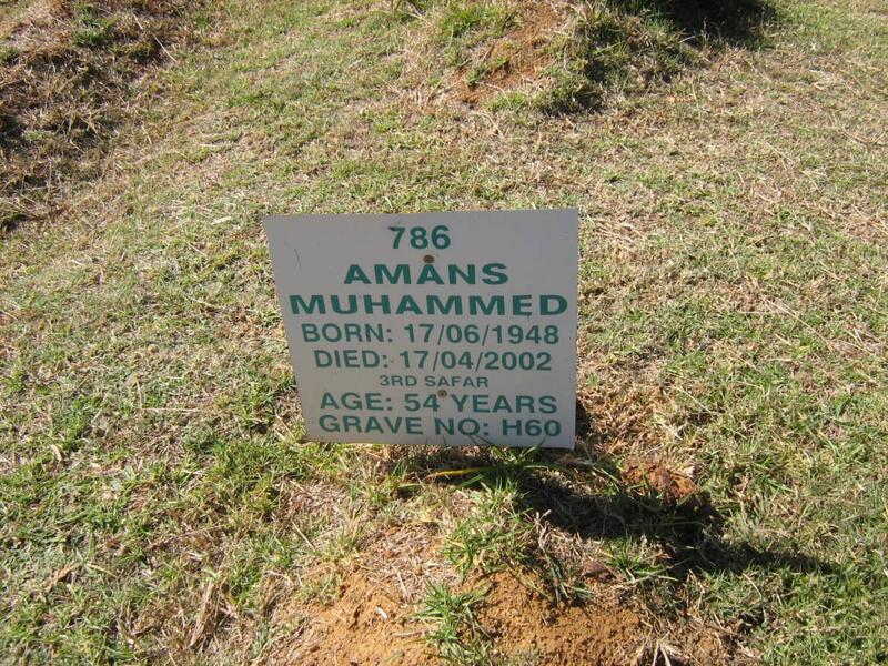 MUHAMMED Amans 1948-2002