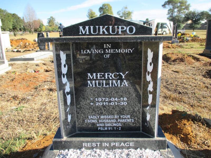 MUKUPO Mercy Mulima 1972-2011