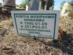 SHIBAMBO Portia Nosiphiwo 1990-2013