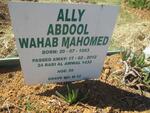 ALLY Abdool Wahab Mahomed 1953-2012