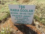 RABIA Goolam 1927-2003