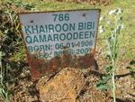 QAMAROODEEN Khairoon Bibi 1906-2001