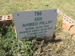 PILLAY Asia Ahmed 1940 - 2007