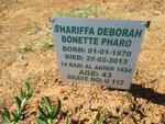PHARO Shariffa Deborah Bonette 1970-2013