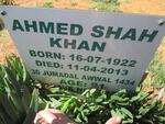 KHAN Ahmed Shah 1922-2013