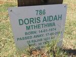 MTHETHWA Doris Aidah 1974-2010