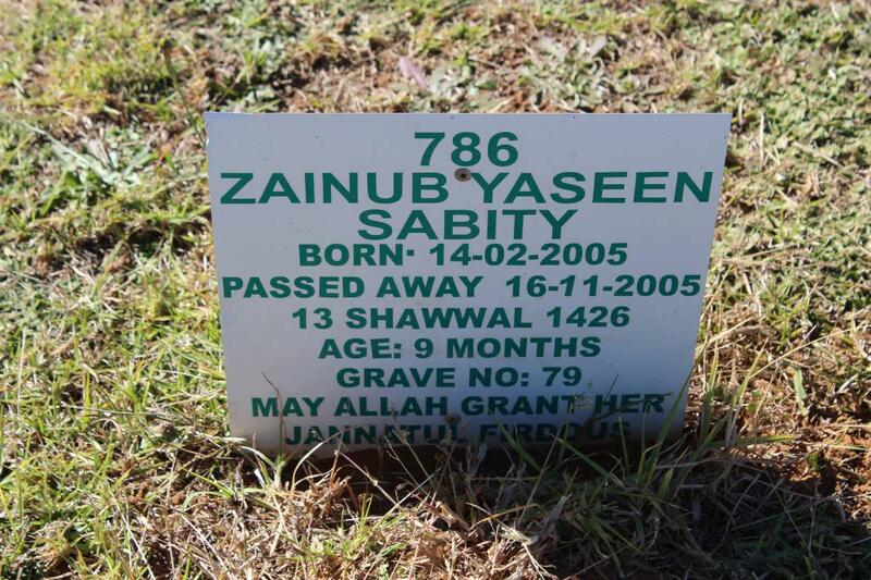 SABITY Zainub Yaseen 2005-2005