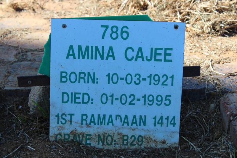 CAJEE Amina 1921-1995