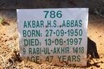 ABBAS Akbar H.S. 1950-1997