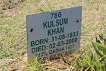 KHAN Kulsum 1933-2000