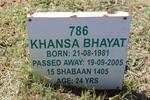 BHAYAT Khansa 1981-2005