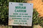 CARRIM Miriam 1968-2010