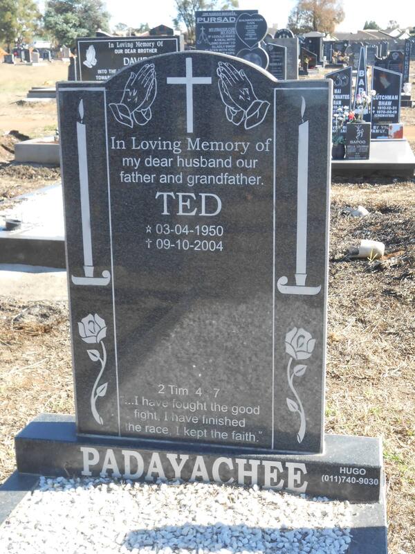 PADAYACHEE Ted 1950-2004