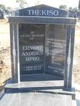 THEKISO Ernest Andries Mpho 1970-2009