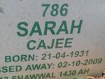 CAJEE Sarah 1931-2009