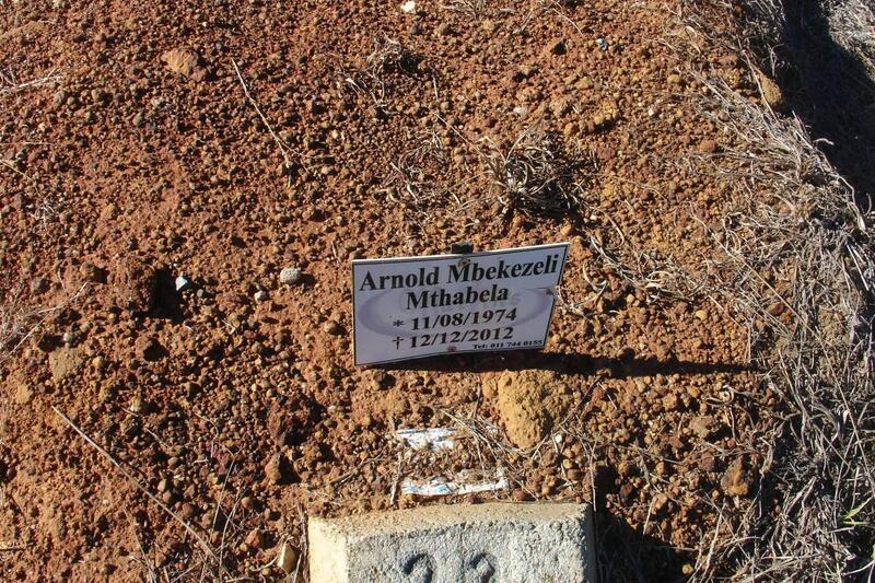 MTHABELA Arnold Mbekezeli 1974-2012