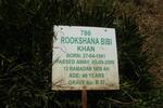 KHAN Rookshana bibi 1961-2009