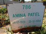 PATEL Amina 1929-1994