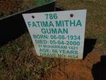 GUMAN Fatima Mitha 1934-2000
