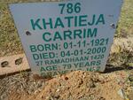 CARRIM Khatieja 1921-2000