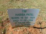 PATEL Habiba 1921-1999