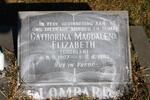 LOMBARD Cathorina Magdalena Elizabeth nee Grobler 1907-1982