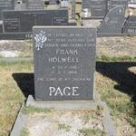 PAGE Frank Holwell 1918-1984