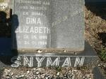 SNYMAN Dina Elizabeth 1895-1984