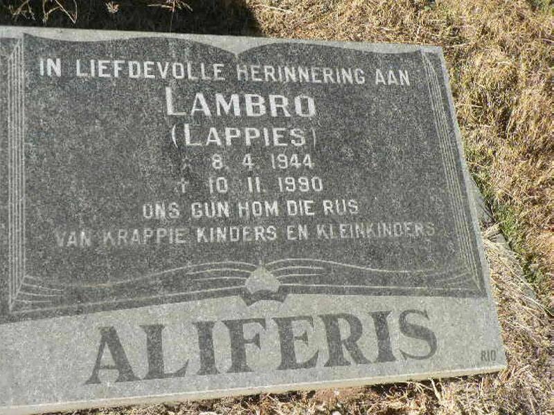 ALIFERIS Lambro 1944-1990