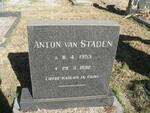 STADEN Anton, van 1953-1992