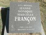 FRANÇON Jeanne Monique Marcelle 1932-1999