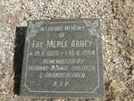 ABBEY Fay Merle 1928-1984