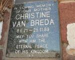BREDA Christine, van 1921-1989
