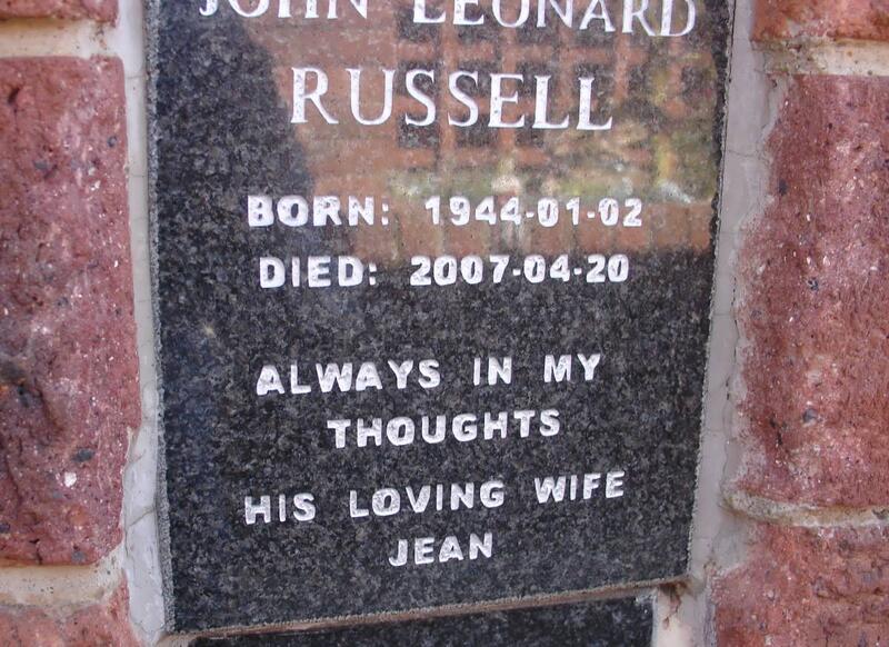 RUSSELL John Leonard 1944-2007