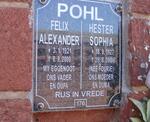 POHL Felix Alexander 1921-2000 & Hester Sophia FOURIE 1927-2008
