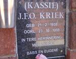 KRIEK J.F.O. 1938-1998