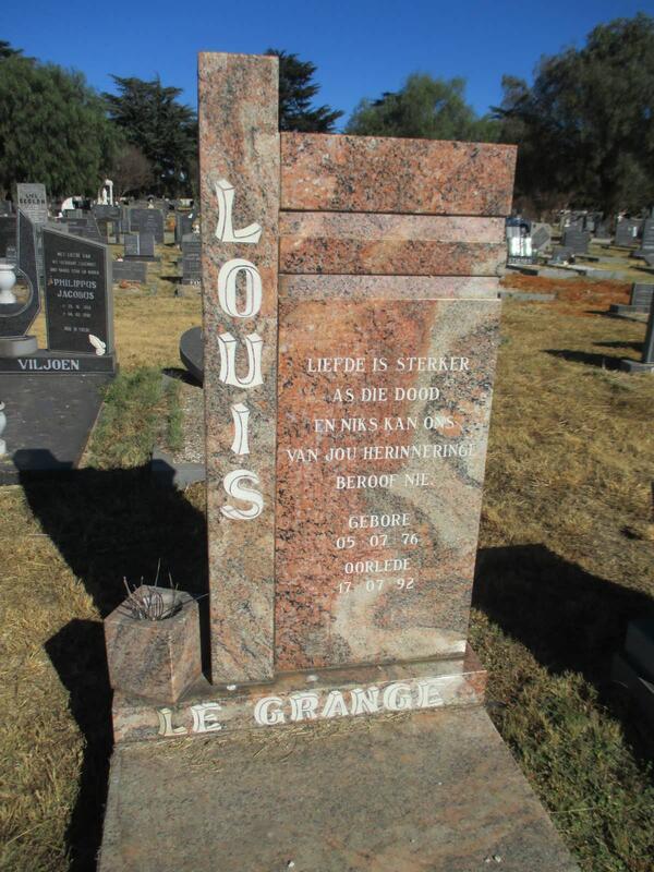 GRANGE Louis, le 1976-1992
